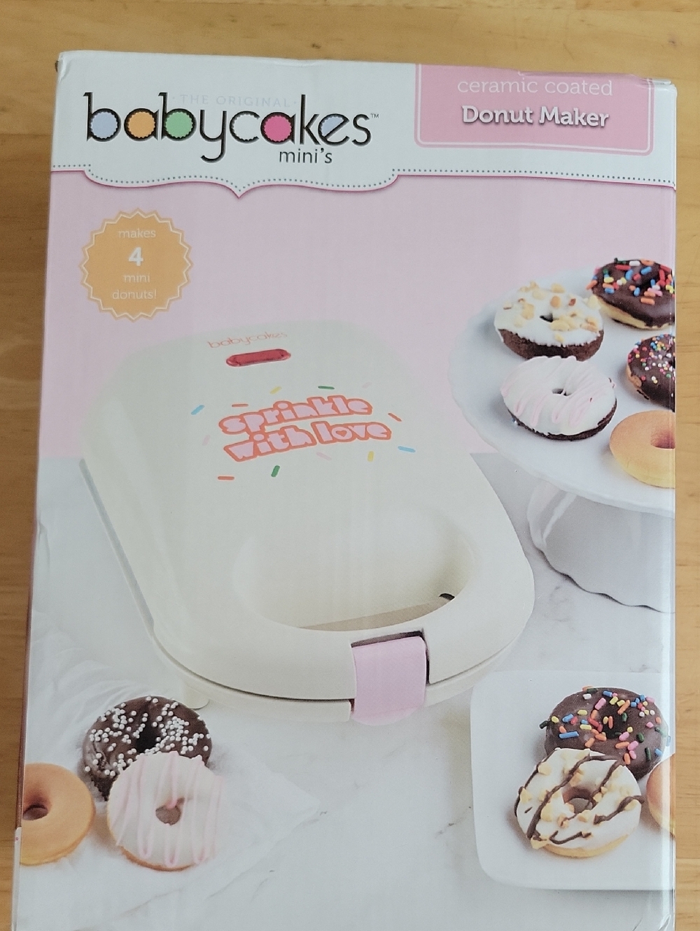 Babycakes Mini Donut Maker - White with Pink Accents
